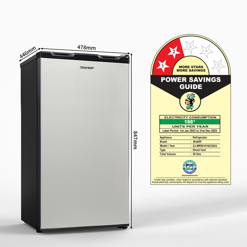 SHARP 92 L 2 Star Mini Direct Cool Single Door Refrigerator | Japan ...
